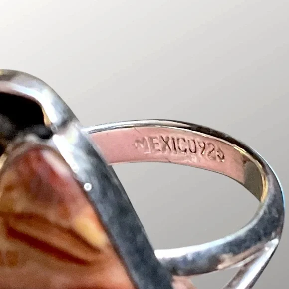 🌺Artisan Sterling & Agate Ring - Picture 7 of 12